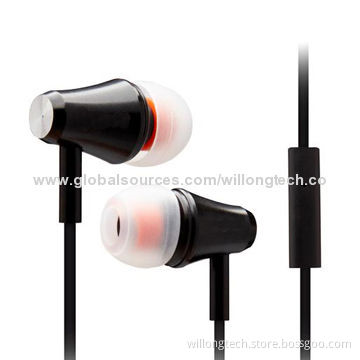 Colorful Stereo Earphones for Mobile Phones, with Volume Control, 32 Ohms Impedance